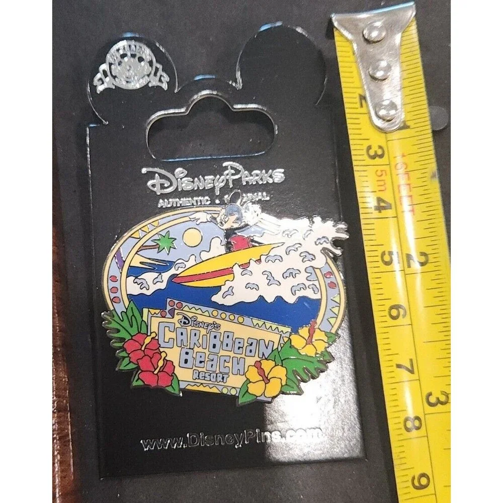 Disney Trading Pin 00001 Mickey Caribbean Beach Resort‎ Surfing Surfer Surfs Up